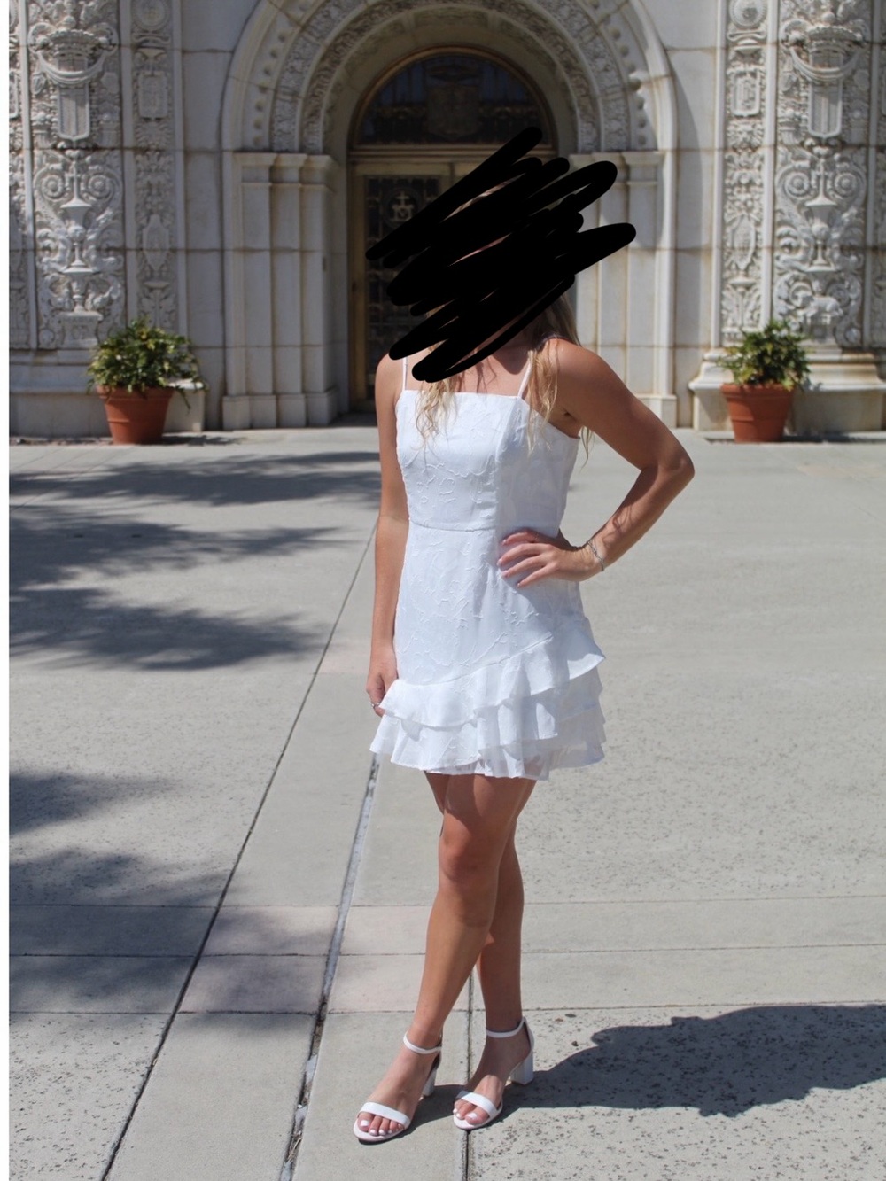 Lulu's White Tiered Ruffle Mini Dress